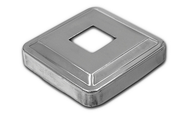 Низ стойки под трубу 20х20 мм, 66х66, высота 16 мм, полированный (AISI 304) k397 купить в Москве