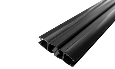 Комплект уплотнителей для стекла 8мм (2 шт.), стекло-стекло, с магнитом 135°, 2,2 м.черный непрозрачный t208 BL-U купить в Москве