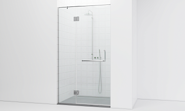 Комплект фурнитуры для душевой перегородки в проеме на профиле с глухим стеклом и дверью t561-1 купить в Москве