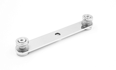 Стеклодержатель пластинчатый штампованный 3хМ8, по центрам 170х4 мм, полированный, шайбы 4 мм штамп., под стекло 6-12 AISI201 k047-6 купить в Москве