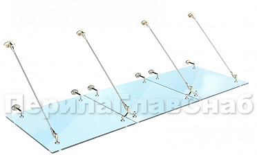 Комплект фурнитуры для козырька 1800х2800 (на вантах/тягах) k671-18-28 купить в Москве