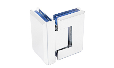 Петля для душевой кабины стекло-стекло 90° 90х55 мм цинк, полированная t304 PZn купить в Москве