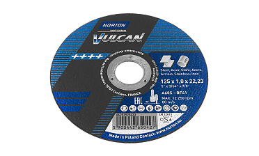 Отрезной круг 125х22х1 Нортон Вулкан Ф-0143 купить в Москве