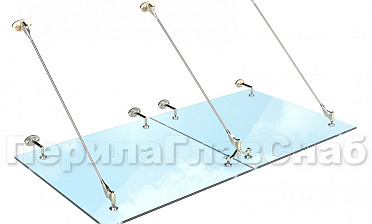 Комплект фурнитуры для козырька 1800х1800 (на вантах/тягах) k671-18-18 купить в Москве