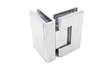 Петля для душевой стекло-стекло 90х55 мм, 90°, нержавеющая сталь AISI 304, шлифованная t304-2 SSS купить в Москве