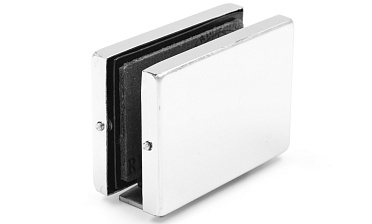 Коннектор стена-стекло с монтажной пластиной, полированный, вырез 09 t192 PSS купить в Москве