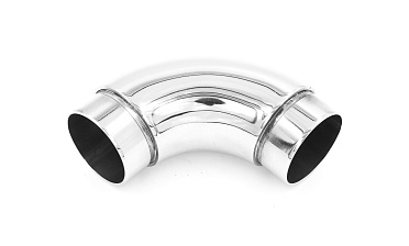 Отвод поручня под Ø38.1х110х1.5 мм, 90°, литой, полированный 600 Grit, с двумя установочными кольцами, (AISI 316) k059-4 купить в Москве