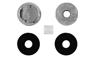 Комплект торцевого крепления несущего стекла, гайка-шайба Ø50х10х18 мм с внутренней резьбой М16, полированный (aisi 201) k277-5 купить в Москве