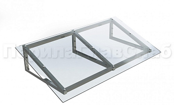 Козырек на треугольном скате из поликарбоната в Москве. Готовые проекты ПерилаГлавСнаб