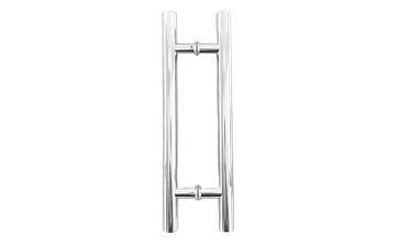 Ручка для стеклянной двери рейлинг двухсторонняя для стекла 8-12 мм, 32х1500х1800 мм, полированная t633-1800 PSS  купить в Москве