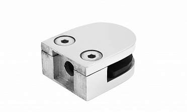 Стеклодержатель литой, под стекло 8-10 мм (4+4 мм), на плоскость 40х23х48 полированный (AISI 316) k002-4 купить в Москве