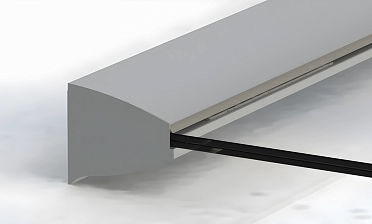 Комплект профиля козырькового анодированного, для стекла 16 мм (8+8 мм), 1500 мм  k300-16-1500 купить в Москве