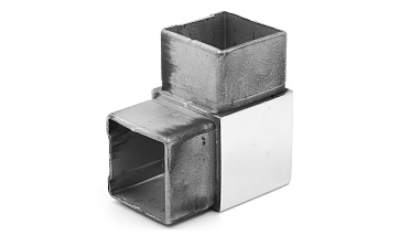 Поворот поручня 40х40 мм, нержавеющая сталь AISI 304, полированная k365 купить в Москве