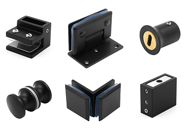 Черная фурнитура для душевых кабин купить в Москве