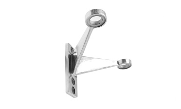 Крепление рутеля к стене, двойное, фланец с тремя отверстиями, AISI 304 k612-2 купить в Москве