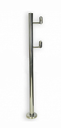 Стойка для пандуса: под 2 поручня Ø38,1 мм для инвалидов, полированная, высота 900 мм  (AISI 304) k750 купить в Москве
