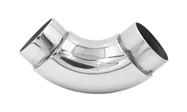 Отвод поручня под Ø42.4х1.5 мм, 90°, литой, полированный 600 Grit, с двумя установочными кольцами  (aisi 316) k383-5 купить в Москве