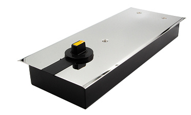 Доводчик для стеклянной двери до 100 кг EN4, напольный, 500 тыс, циклов, нержавеющая сталь AISI 304, полированная t184-3 PSS  купить в Москве