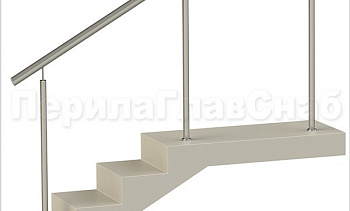 Нержавеющие ограждения без ригелей для крыльца в Москве. Готовые проекты ПерилаГлавСнаб