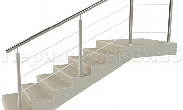 Заполнение из 3ми тросиков (тросик в оболочке) + наконечник для крыльца купить в Москве