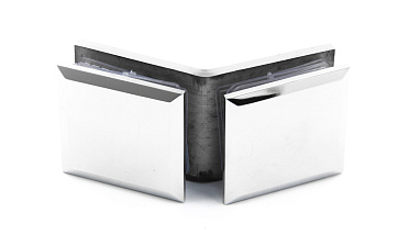 Коннектор для душевой кабины стекло-стекло 135° 45х45 мм латунь-хром t736 PC купить в Москве