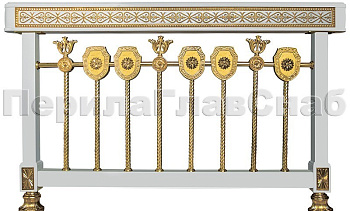 Латунные ограждения лестниц серия – Палладий XL01-1 в Москве. Готовые проекты ПерилаГлавСнаб