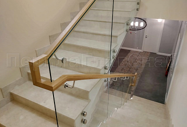 Цельностеклянные ограждения на несущем стекле купить в Москве