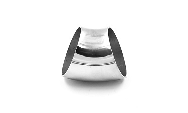 Половинка отвода поручня под сварку для Ø50.8х125/2х1.5, 45°, полированный 400 Grit (AISI 304) k021-45 купить в Москве