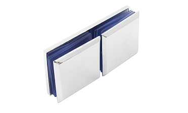 Коннектор для душевой кабины стекло-стекло 180° 45х45 мм латунь-хром, полированный t734 PC купить в Москве