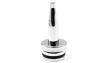 Наконечник палец (солдатик) с системой фиксации из алюминия в стойке Ø38.1х1.5 мм, полированный, нержавеющий (AISI 304) k041-2 купить в Москве