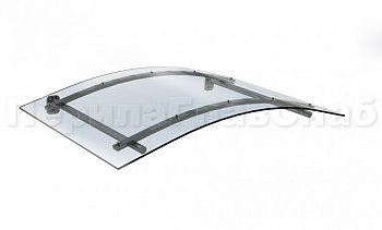 Навес гнутый из поликарбоната- вариант 2 в Москве. Готовые проекты ПерилаГлавСнаб