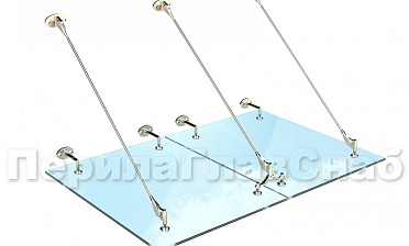 Комплект фурнитуры для козырька 1200х1800 (на вантах/тягах) k671-12-18 купить в Москве