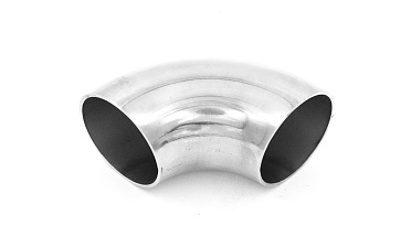 Отвод поручня Ø42.4х90х1.45 мм, 90°, полированный 400 Grit (AISI 201) k346-5 купить в Москве