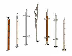 Стойки ограждений из нержавеющей стали, балясины купить в Москве