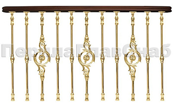 Латунные перила для лестниц серии – Деметра L05 в Москве. Готовые проекты ПерилаГлавСнаб