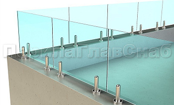 Ограждение для кровли на несущем стекле и министойках в Москве. Готовые проекты ПерилаГлавСнаб