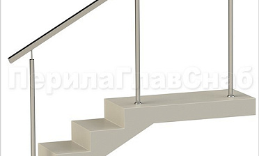 Нержавеющие ограждения без ригелей с квадратным поручнем купить в Москве