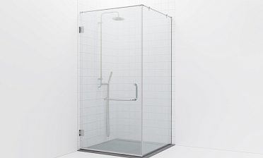 Комплект фурнитуры для душевой перегородки на профиле с угловой штангой t551-1 купить в Москве