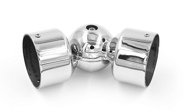 Поворот литой, внешний, регулируемый, "шар", под Ø50.8 мм, полированный AISI 304 k262 купить в Москве