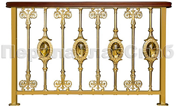 Латунные лестничные перила серии – Нимфалида XL05 в Москве. Готовые проекты ПерилаГлавСнаб