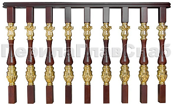 Латунные перила для лестниц серии – Гранд Опера L03 в Москве. Готовые проекты ПерилаГлавСнаб