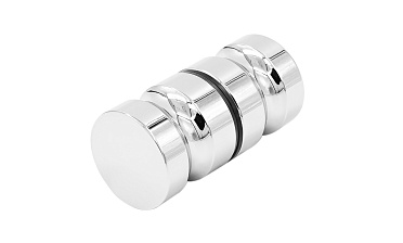 Ручка-кноб для двери 32х38 мм латунь-хром, полированная t692 PC купить в Москве