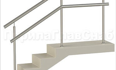 Нержавеющие ограждения с детским поручнем без ригелей купить в Москве