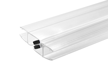 Комплект уплотнителей для стекла в душевую кабину  (2 шт.), стекло-стекло 8 мм, с магнитом 135°, 2200 мм t208 купить в Москве