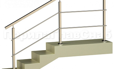 Два ригеля на сварке, квадратные поручень и стойки купить в Москве