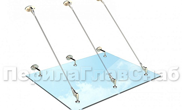 Комплект фурнитуры для козырька 1200х1500 (на вантах/тягах) k671-12-15 купить в Москве