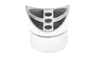 Наконечник седловина прямая 90° на стойку Ø50.8 мм, под поручень Ø50.8 мм, литая, полированная, AISI 304, k559 купить в Москве