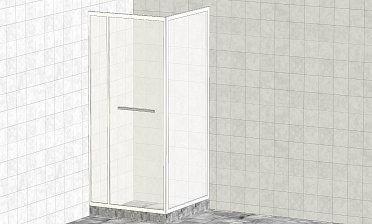 Комплект душевой с внутренней подвижной дверью, толщина стекла 8мм, 900х900х2000, aisi 304, полированная t470 PSS купить в Москве