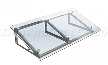 Козырек на треугольном скате на спайдерах в Москве. Готовые проекты ПерилаГлавСнаб