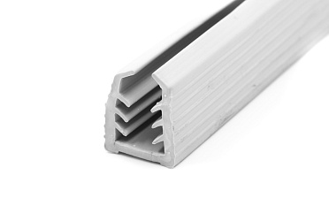 Уплотнитель в поручень с пазом 27х30 для стекла 12мм, EPDM СЕРЫЙ Фk306-G купить в Москве